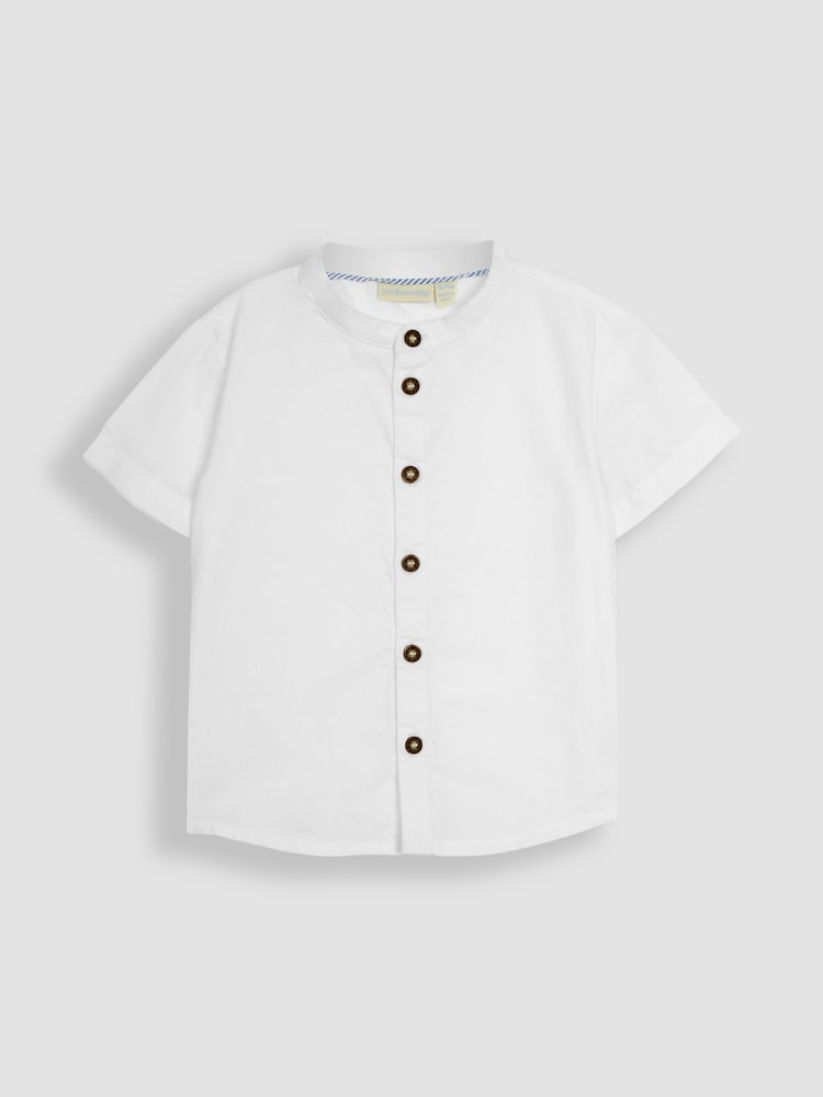 JoJo Maman Bébé Natural 3-Piece Waistcoat, Shirt & Trousers Set - Image 5 of 7