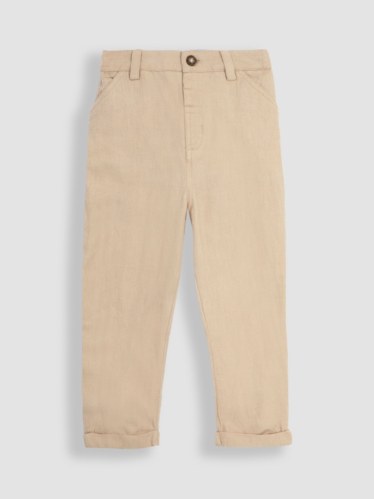 JoJo Maman Bébé Natural 3-Piece Waistcoat, Shirt & Trousers Set - Image 6 of 7