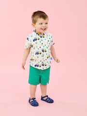 JoJo Maman Bébé Green 2-Piece Peppa Pig Shirt & Shorts Set - Image 1 of 9