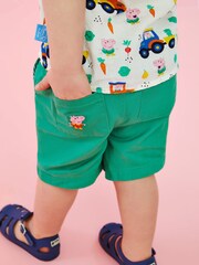 JoJo Maman Bébé Green 2-Piece Peppa Pig Shirt & Shorts Set - Image 2 of 9