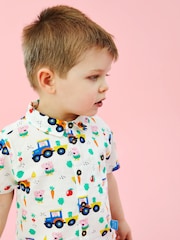 JoJo Maman Bébé Green 2-Piece Peppa Pig Shirt & Shorts Set - Image 3 of 9