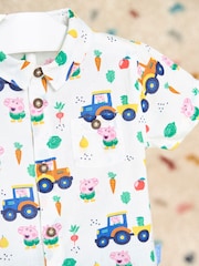 JoJo Maman Bébé Green 2-Piece Peppa Pig Shirt & Shorts Set - Image 6 of 9