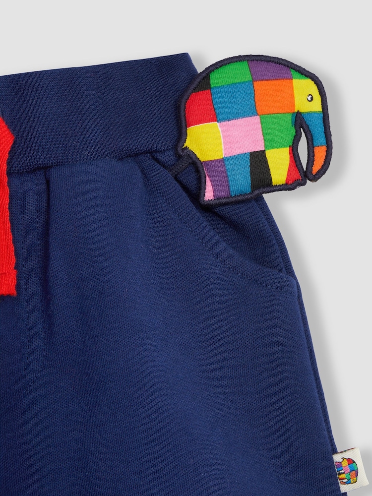 JoJo Maman Bébé Navy Elmer Applique Pet In Pocket Shorts - Image 2 of 2