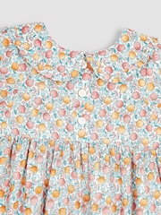JoJo Maman Bébé Pink Apple & Peach Button Front Collar Tea Dress - Image 5 of 6