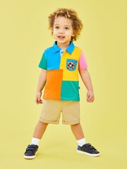 JoJo Maman Bébé Yellow Elmer Colour Block Polo Shirt - Image 1 of 3