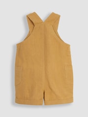 JoJo Maman Bébé Brown Cotton Linen Dungarees & T-Shirt Set - Image 4 of 5