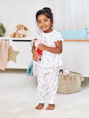 JoJo Maman Bébé Cream Peppa Pig Jersey Pyjamas - Image 2 of 5