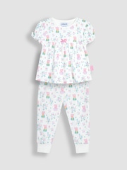 JoJo Maman Bébé Cream Peppa Pig Jersey Pyjamas - Image 3 of 5