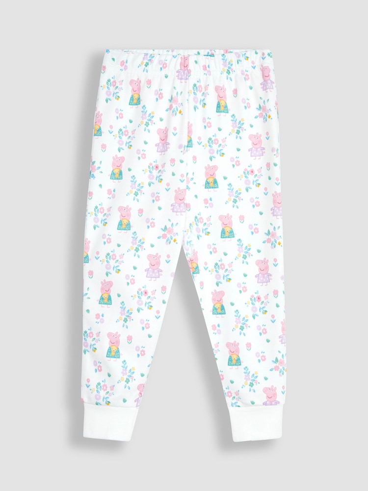 JoJo Maman Bébé Cream Peppa Pig Jersey Pyjamas - Image 5 of 5