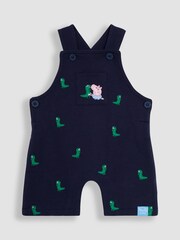 JoJo Maman Bébé Navy 2-Piece Peppa Pig Dinosaur Dungarees & T-Shirt Set - Image 5 of 8