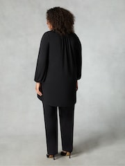 Live Unlimited Black Curve Jersey Trim Insert Tunic - Image 2 of 4