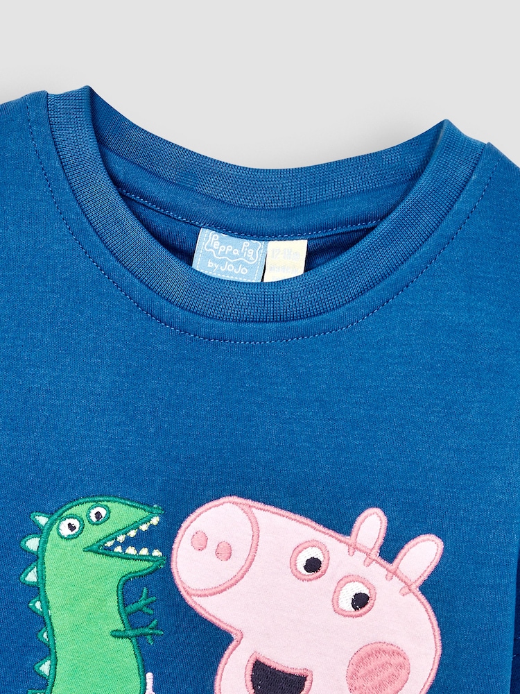 JoJo Maman Bébé Cobalt Peppa Pig Mix & Match Pyjamas - Image 6 of 6