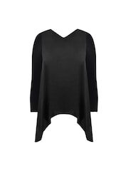 Live Unlimited Black Curve Satin Front High Low Tunic - Image 4 of 4