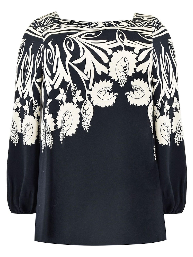 Live Unlimited Border Print Relaxed Blouse - Bild 5 von 5