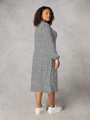 Live Unlimited Black Curve Dash Print Jersey Shirt Dress - Image 2 of 4