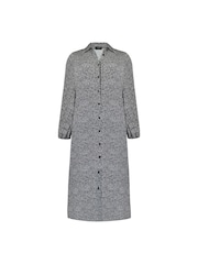 Live Unlimited Black Curve Dash Print Jersey Shirt Dress - Image 4 of 4