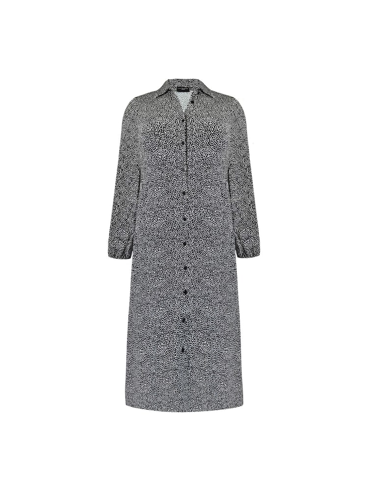 Live Unlimited Black Curve Dash Print Jersey Shirt Dress - Image 4 of 4