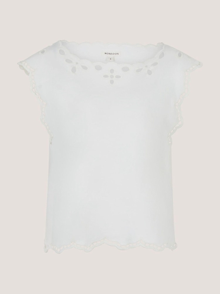 Monsoon Cream Gaia T-Shirt - Image 1 of 1 Monsoon Cream Gaia T-Shirt - Image 1 of 1