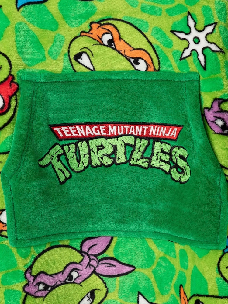 Vanilla Underground Green Ninja Turtles All-Over Print Blanket Hoodie - Image 4 of 5