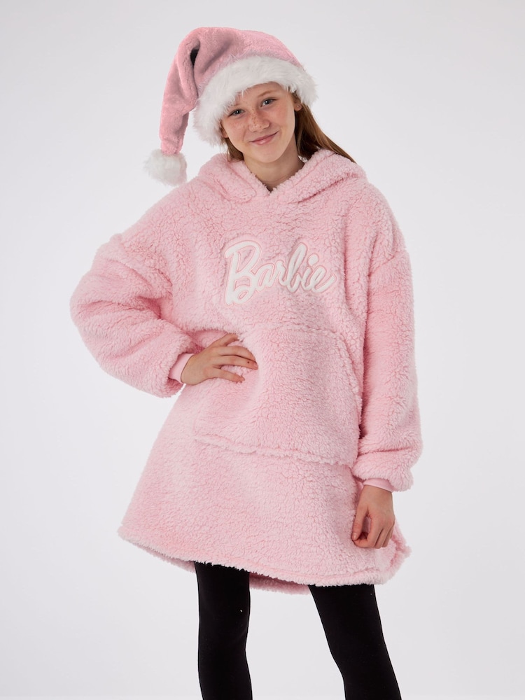 Vanilla Underground Pink Barbie Girls Blanket Hoodie - Image 1 of 6