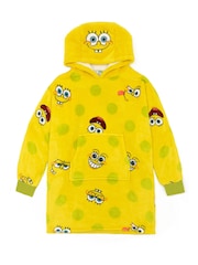 Vanilla Underground Yellow SpongeBob Kids Blanket Hoodie - Image 1 of 6