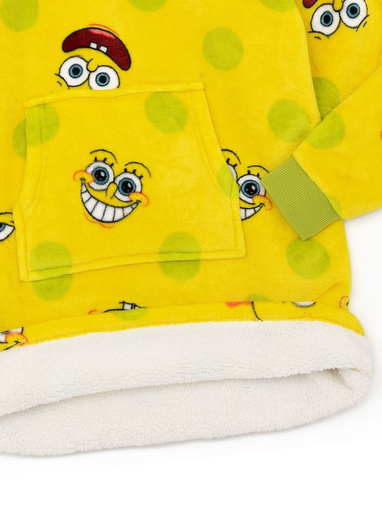 Vanilla Underground Yellow SpongeBob Kids Blanket Hoodie - Image 6 of 6