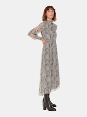 Whistles Natural Optical Snake Meg Dress - Image 1 of 5