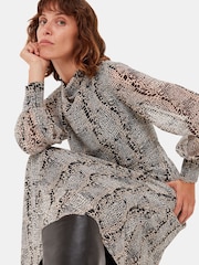 Whistles Natural Optical Snake Meg Dress - Image 4 of 5
