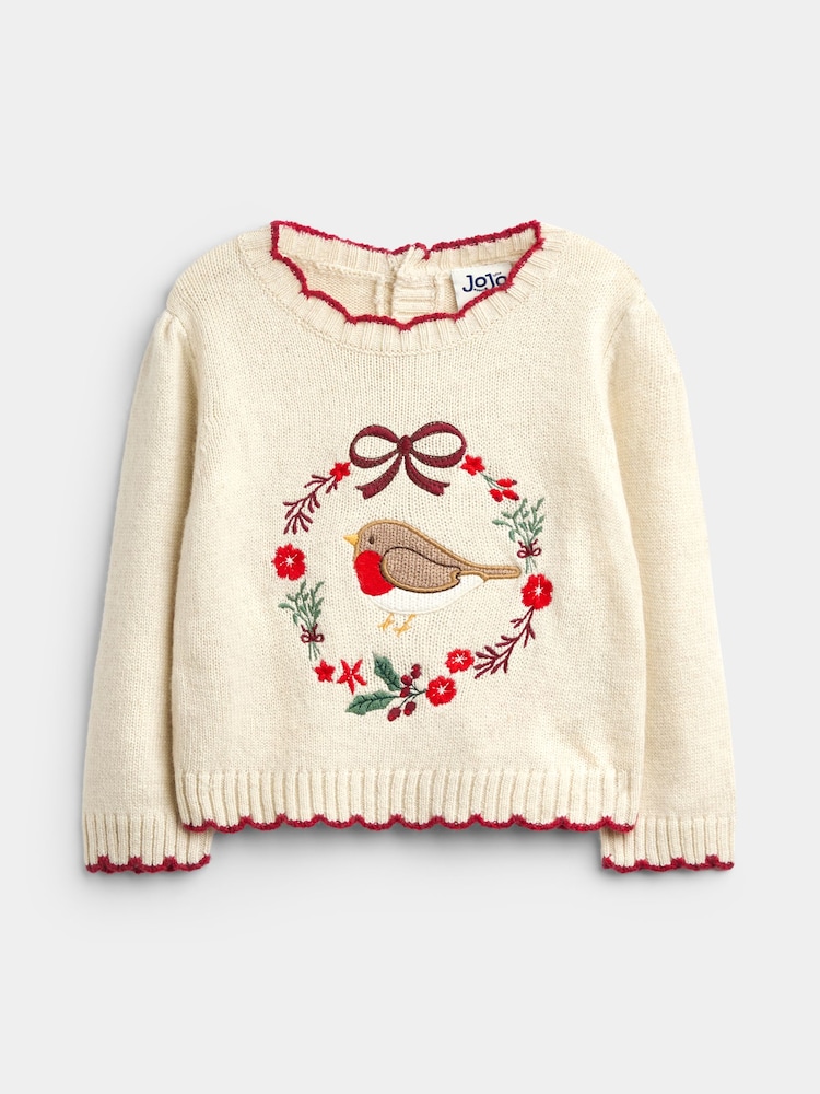 JoJo Maman Bébé Christmas Wreath Knitted Set - Imaginea 2 din 7