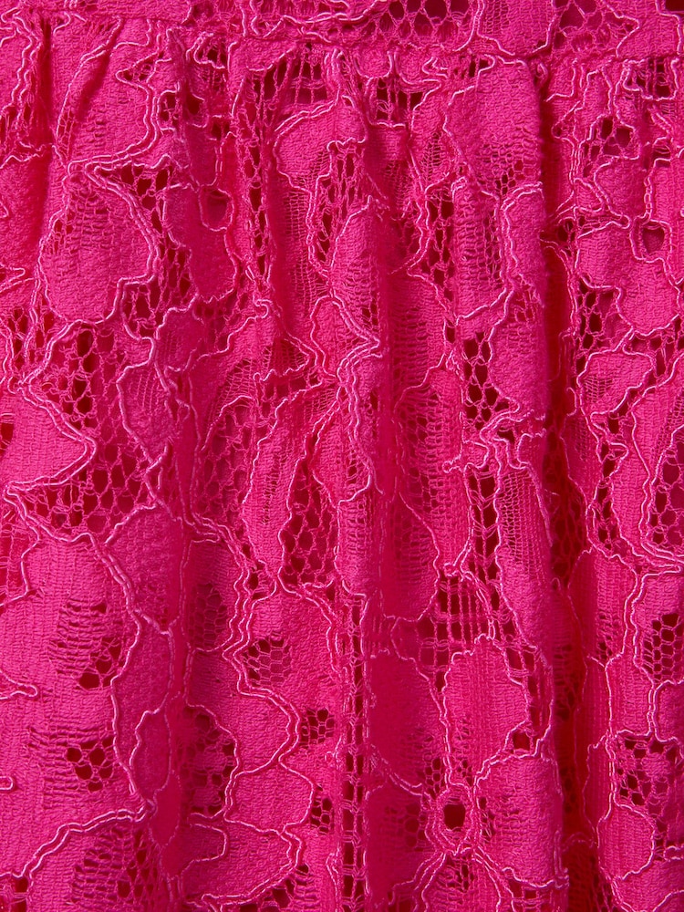 Vestido a media pierna de encaje con lazo en la espalda Florere - Imagen 6 de 6 Vestido a media pierna de encaje con lazo en la espalda Florere - Imagen 6 de 6