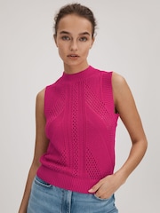 Florere Crochet Crew Neck Vest - Image 3 of 5