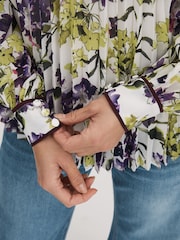 Florere Printed Pleated Blouse - Image 5 of 8