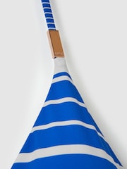 Reiss Blue Stripe Lenny Striped Plunge Neck Swimsuit - Image 6 of 6