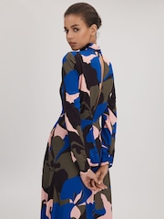 Florere Printed Zip Cuff Midi Dress - Image 6 of 7