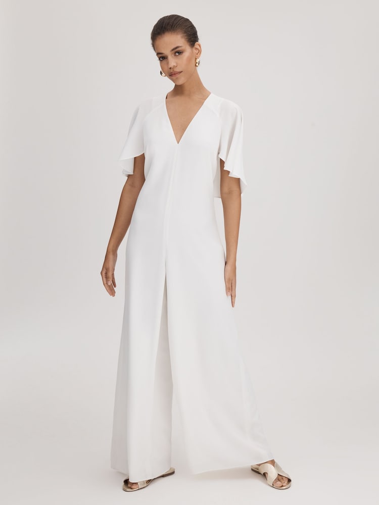 Florere Cape Wide Leg Jumpsuit - Image 1 of 7