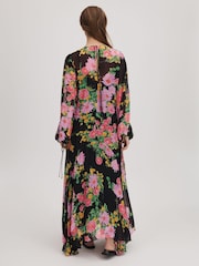 Florere Sheer Asymmetric Midi Dress - Image 6 of 7