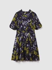Florere Printed Puff Sleeve Mini Dress - Image 2 of 6