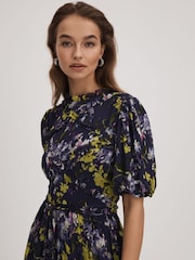 Florere Printed Puff Sleeve Mini Dress - Image 3 of 6