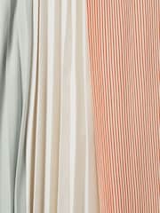 Reiss Pink/Cream Maddie Pleated Asymmetric Midi Skirt - Image 6 of 6
