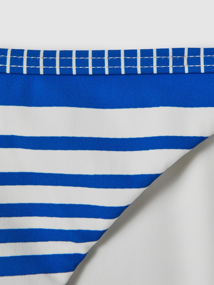 Reiss Blue Stripe Tilly Striped Side Tie Bikini Bottoms - Image 6 of 6