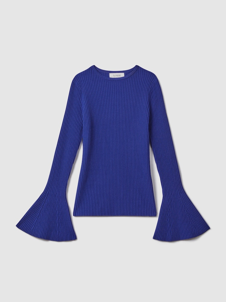 Florere Ribbed Fluted Cuff Jumper - Image 2 of 6