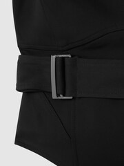 Reiss Black Callie Belted Corset Top - Image 5 of 5