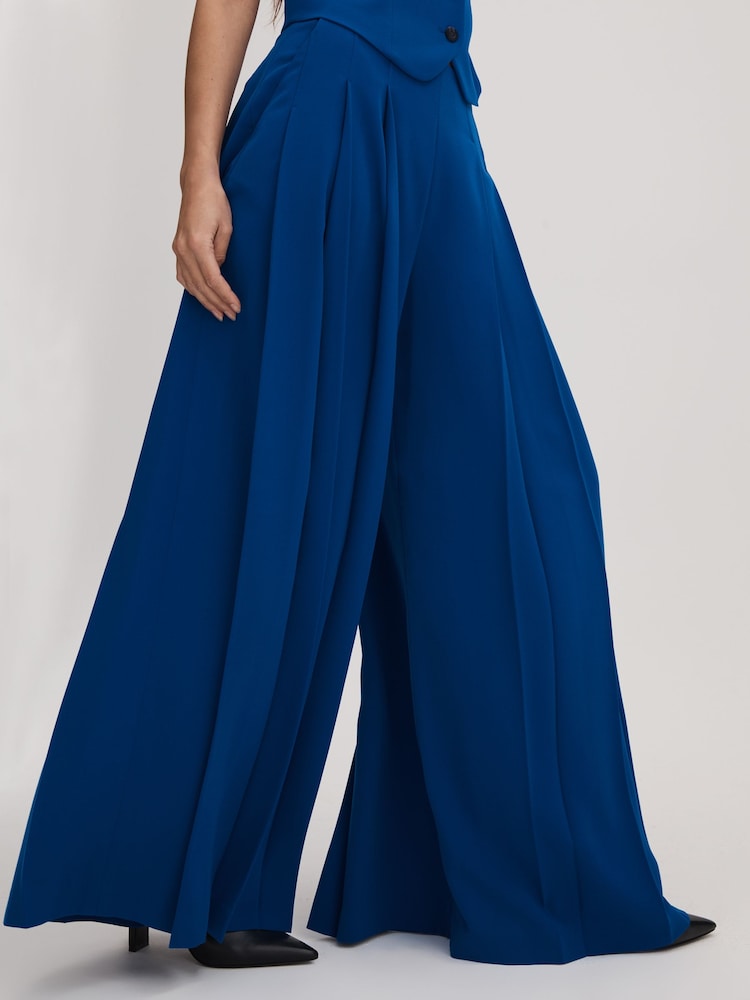 Florere Pleated Wide Leg Trousers - Image 3 of 7