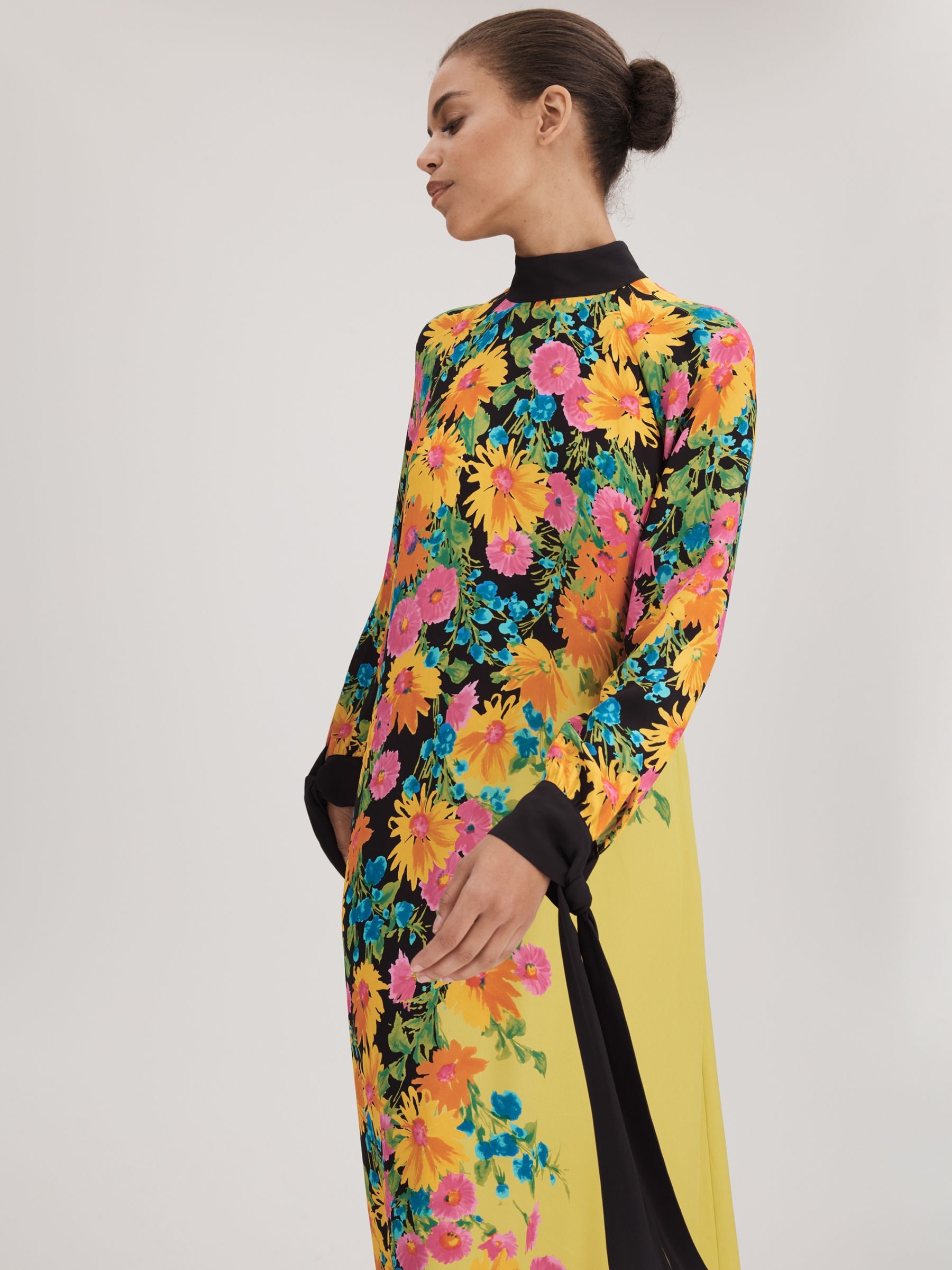 Buy Florere Printed Tie Cuff Maxi Dress from Next USA