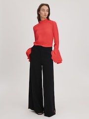 Florere Side Split Wide Leg Trousers - Image 3 of 6