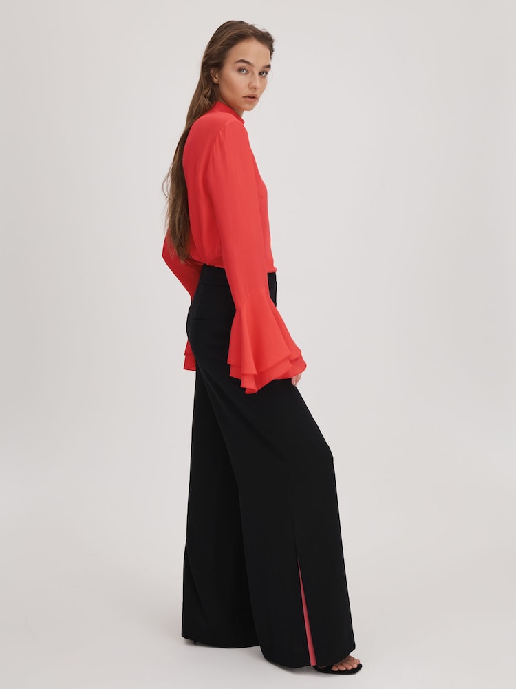 Florere Side Split Wide Leg Trousers - Image 4 of 6