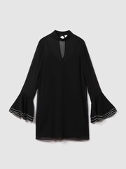 Florere Sheer Fluted Cuff Mini Dress - Image 2 of 6