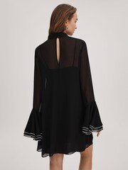 Florere Sheer Fluted Cuff Mini Dress - Image 5 of 6