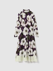 Florere Printed Zip Cuff Midi Dress - Image 2 of 7