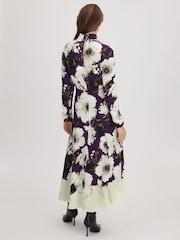 Florere Printed Zip Cuff Midi Dress - Image 6 of 7